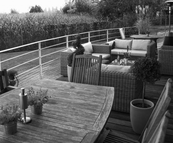 Notre terrasse avec vue sur le Ried Rouffach 2