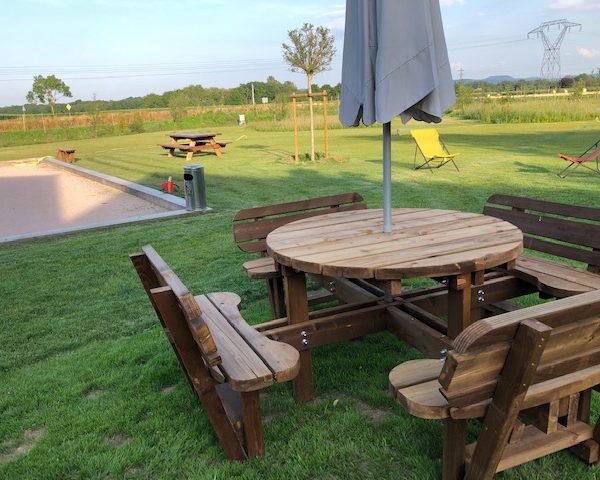 Notre terrasse avec vue sur le Ried Benfeld 7